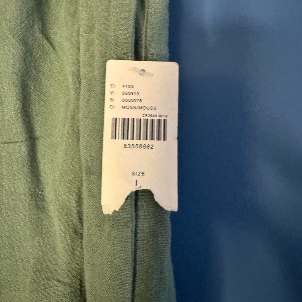 Anthropologie Green Cargo Pants Women's Size Large Grunge Gorpcore Elastic Waist - Picture 2 of 7